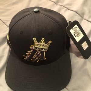 Kids Black and Gold Crown Cap
